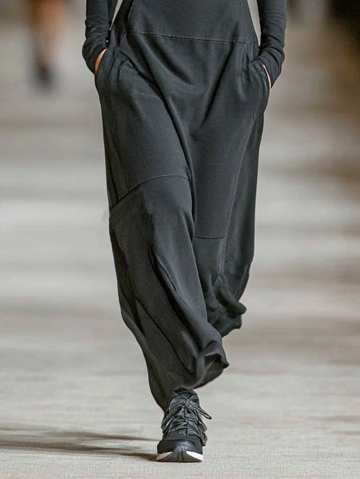 Sporty Maxi Dress Women Zipper Collar Loose Cotton