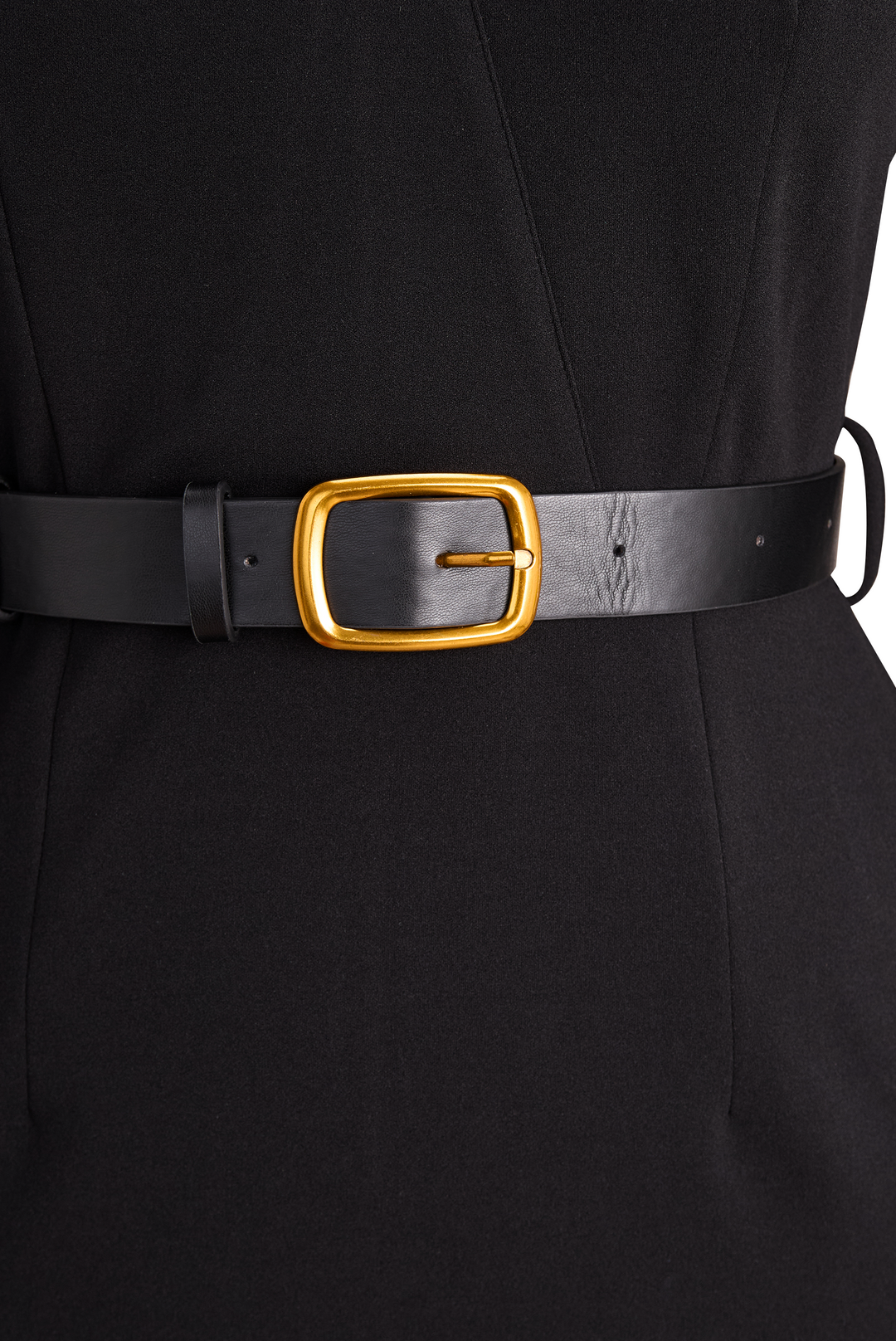 Pencil Midi Dress Women Belted Mock Wrap Pockets