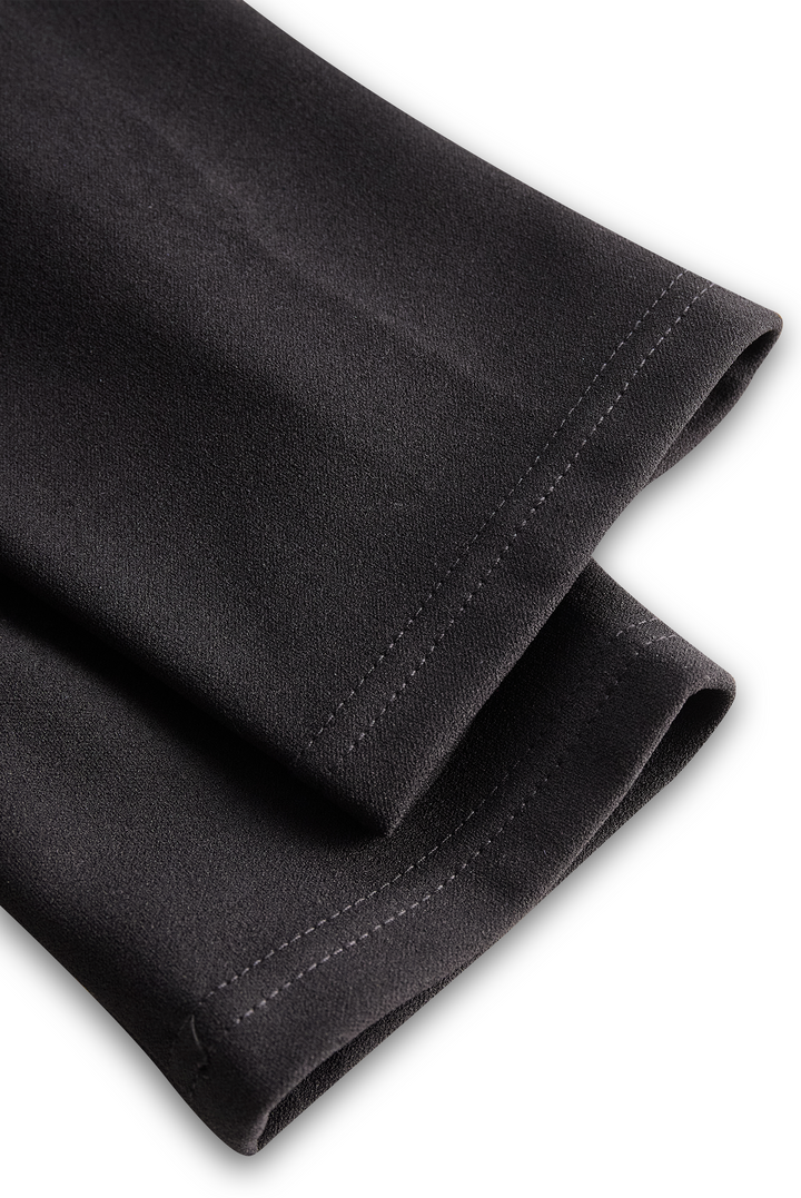 Pencil Midi Dress Women Belted Mock Wrap Pockets