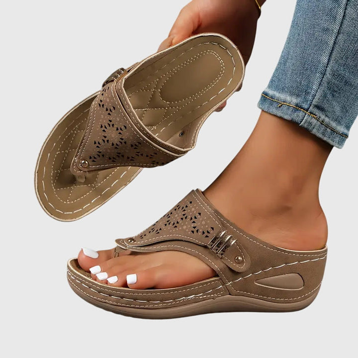 Orthopedic Wedge Sandals Women Arch Support Slip-On