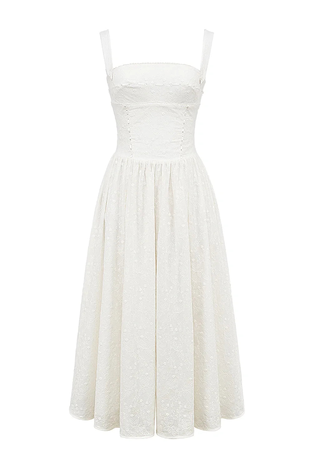 Pleated Maxi Dress Women White Georgette