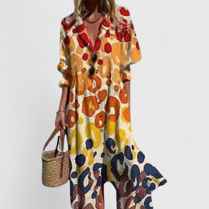 Vibrant Elegant Boho Dress