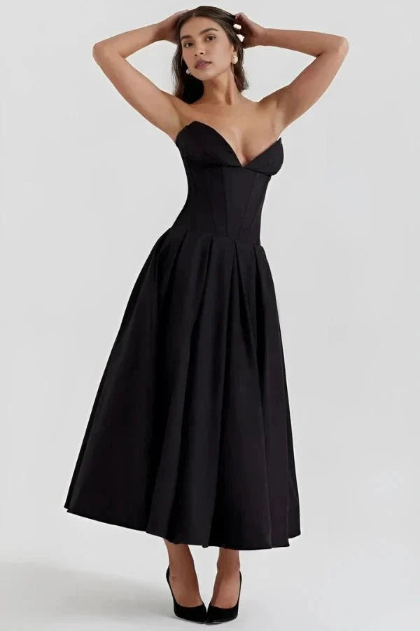 Ballgown Mini Dress Women Boned Bodice Voluminous Skirt