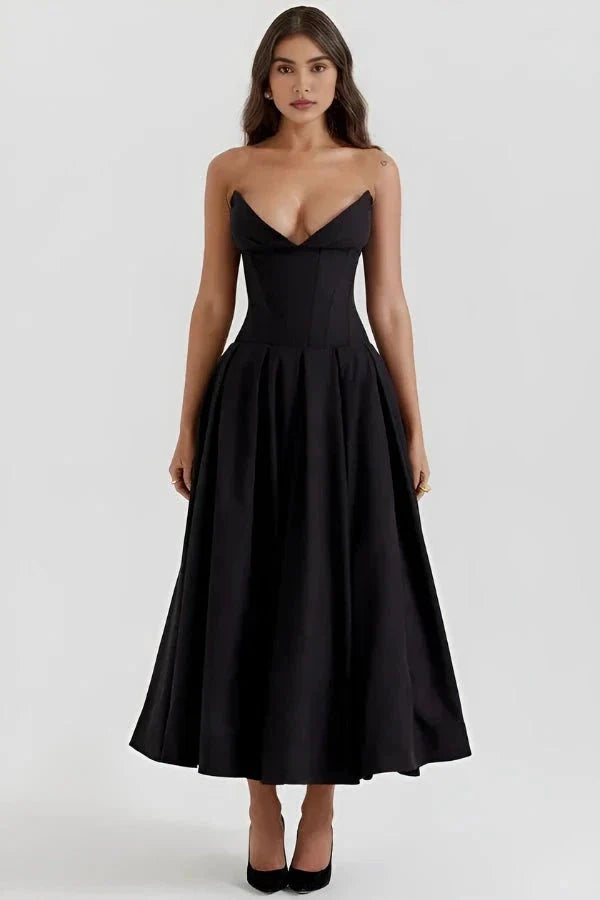 Ballgown Mini Dress Women Boned Bodice Voluminous Skirt
