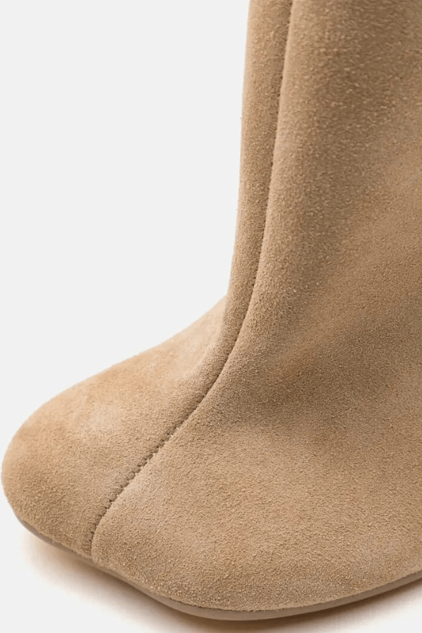 Suede Knee High Boots Women Western Chic