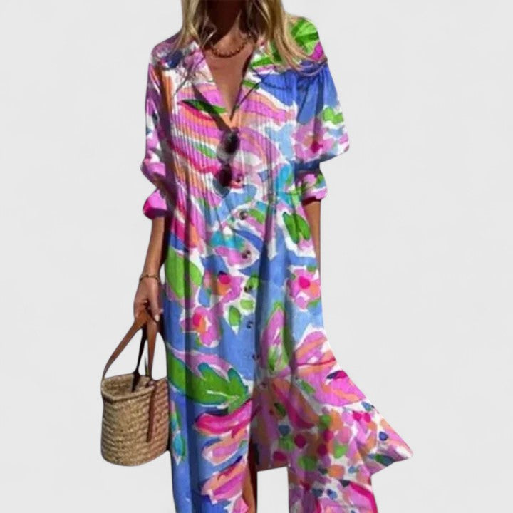 Vibrant Elegant Boho Dress