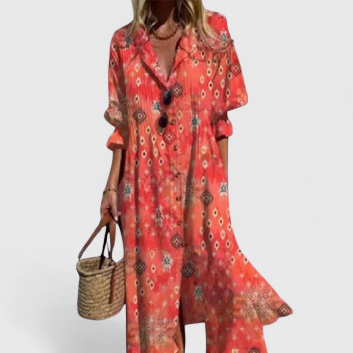 Vibrant Elegant Boho Dress