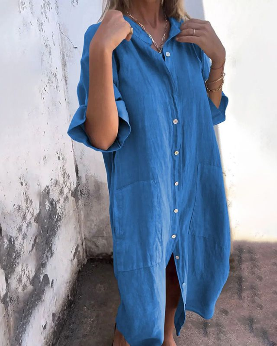 Boho Shirt Dress Women Flowy Lightweight Casual Travel Summer