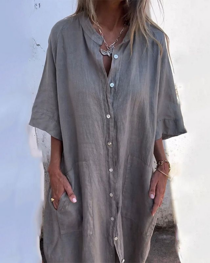 Boho Shirt Dress Women Flowy Lightweight Casual Travel Summer