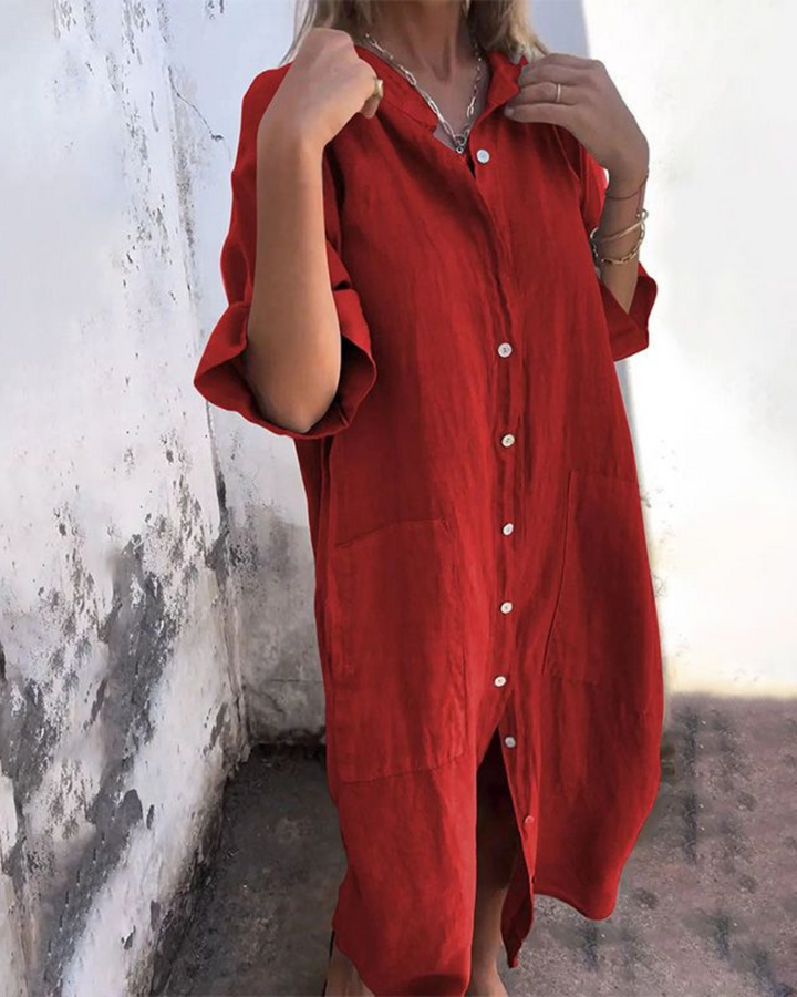 Boho Shirt Dress Women Flowy Lightweight Casual Travel Summer