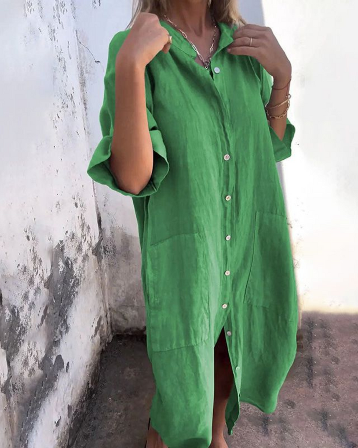 Boho Shirt Dress Women Flowy Lightweight Casual Travel Summer
