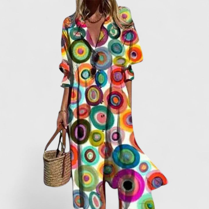 Vibrant Elegant Boho Dress