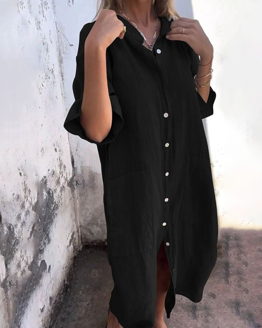 Boho Shirt Dress Women Flowy Lightweight Casual Travel Summer