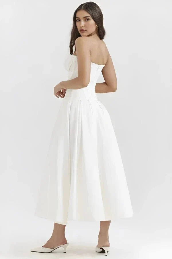 Ballgown Mini Dress Women Boned Bodice Voluminous Skirt