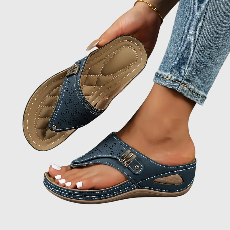 Orthopedic Wedge Sandals Women Arch Support Slip-On