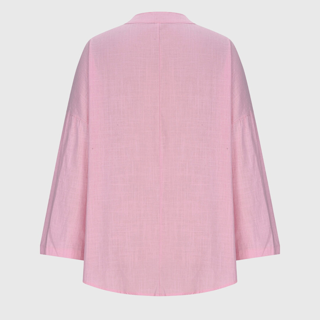 Flowy Beach Shirt Women Round Neck Long Sleeve Casual