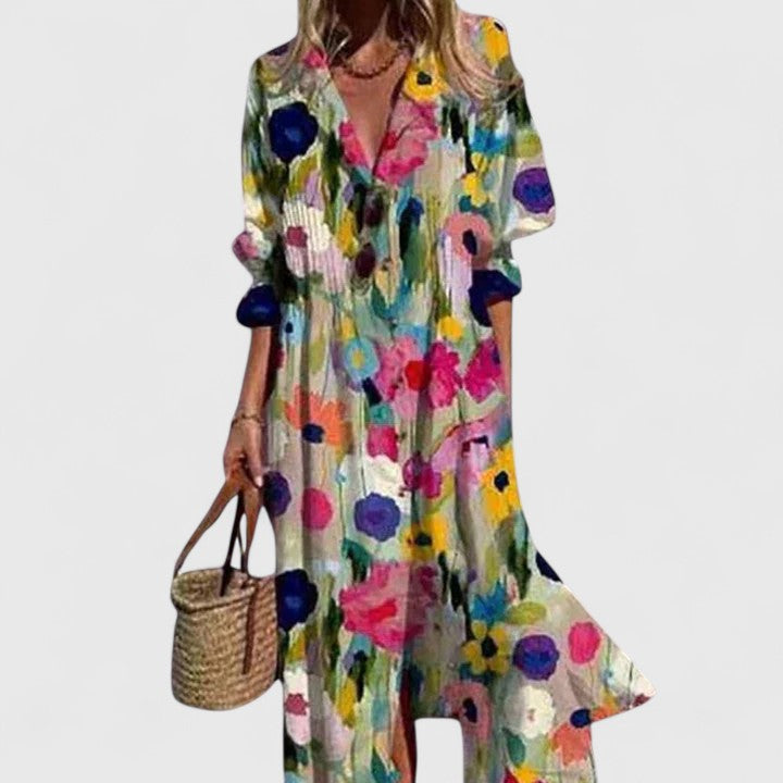 Vibrant Elegant Boho Dress