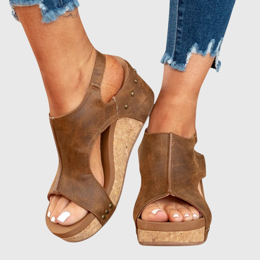 Orthopedic Wedge Sandals Women Adjustable Buckle Cushioned