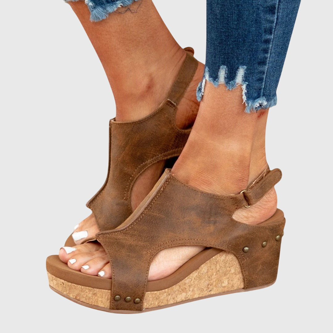 Orthopedic Wedge Sandals Women Adjustable Buckle Cushioned