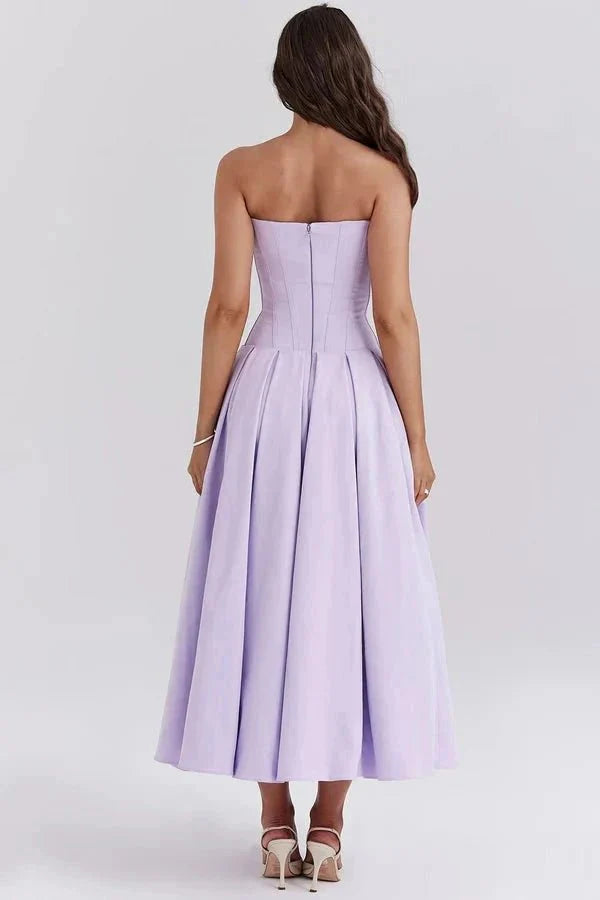 Ballgown Mini Dress Women Boned Bodice Voluminous Skirt