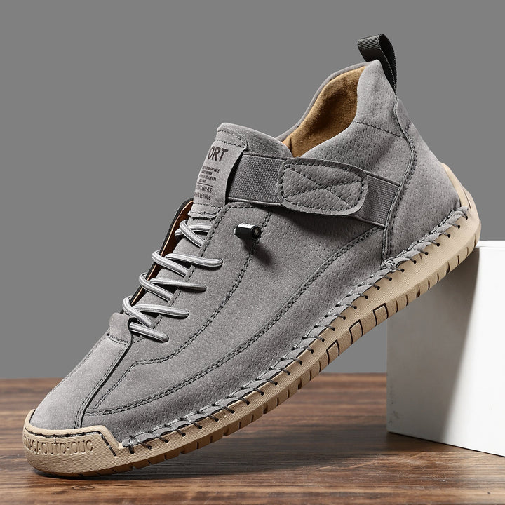 Womens Slip On Leather Sneakers with Arch Support
