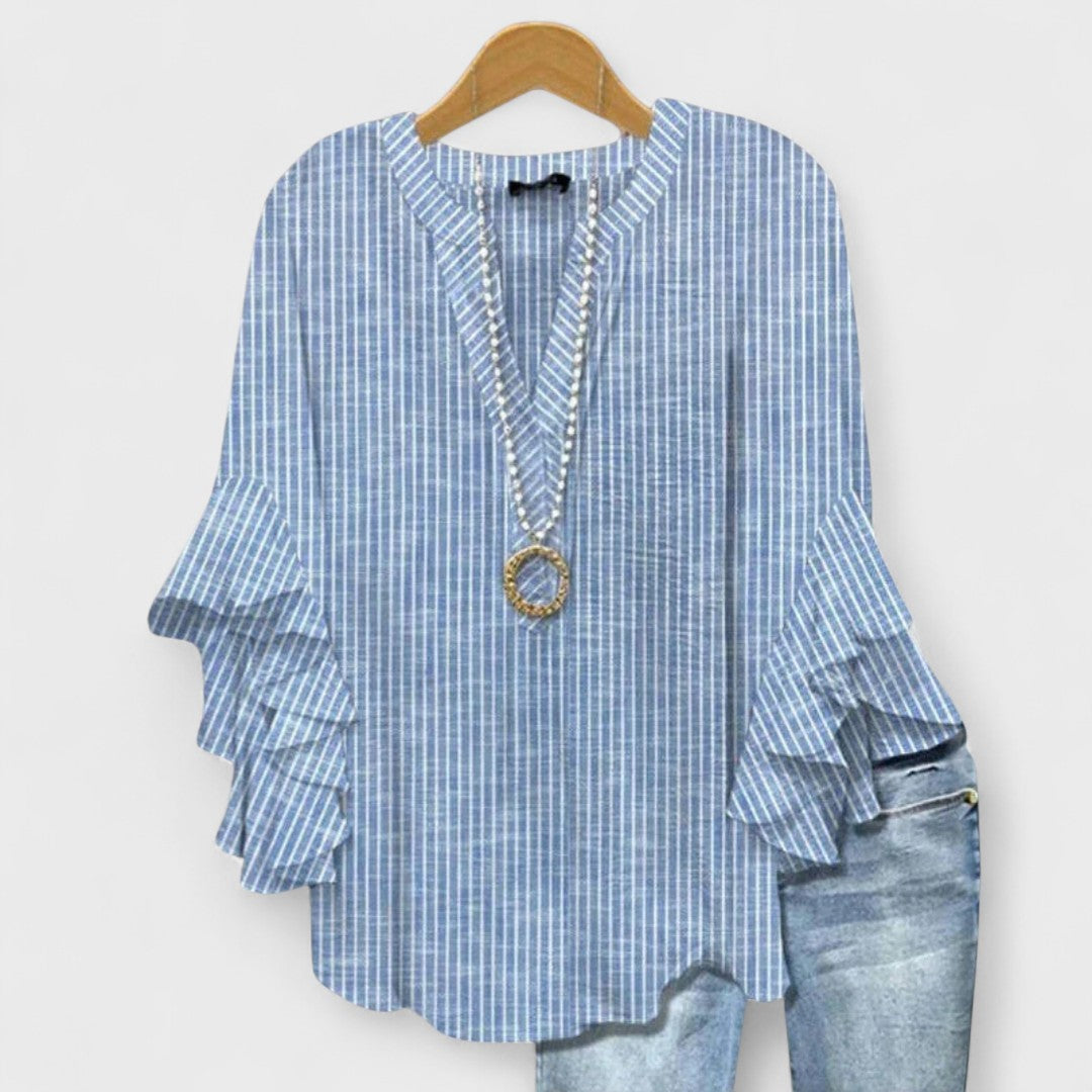 Lightweight Blouse Women Airy Feminine Casual Everyday Summer Top