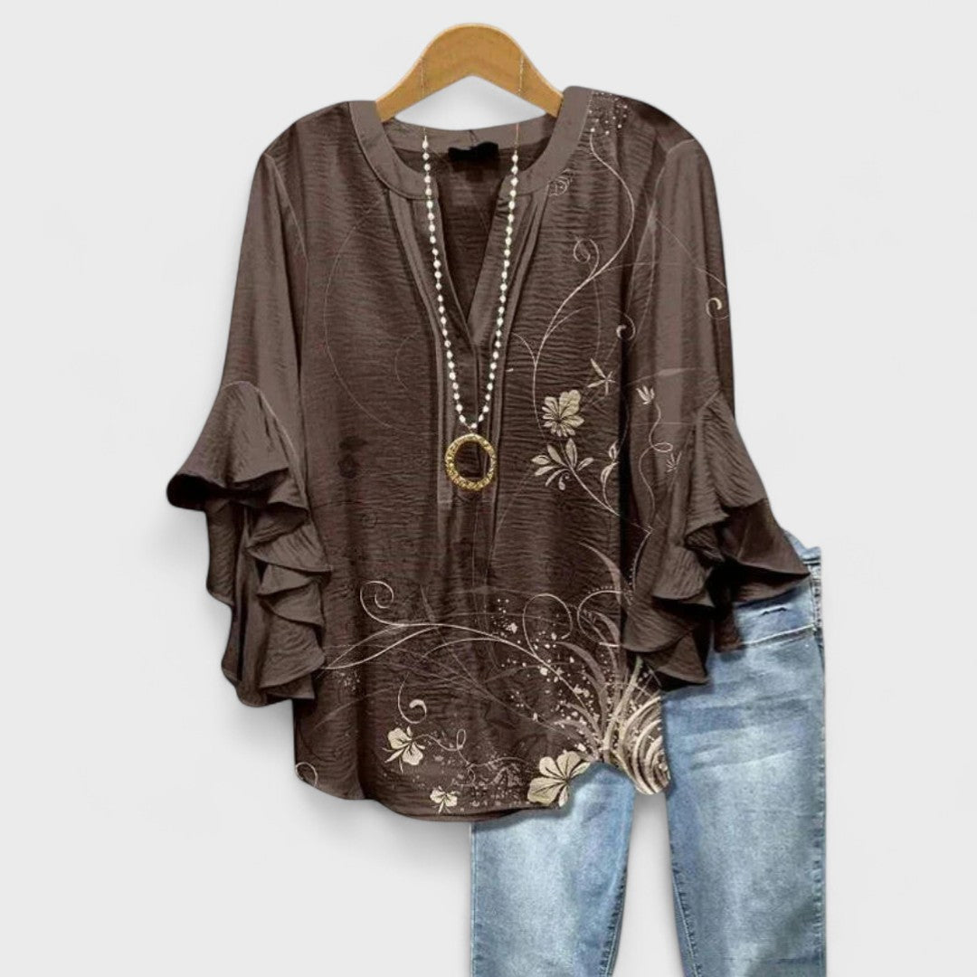 Lightweight Blouse Women Airy Feminine Casual Everyday Summer Top