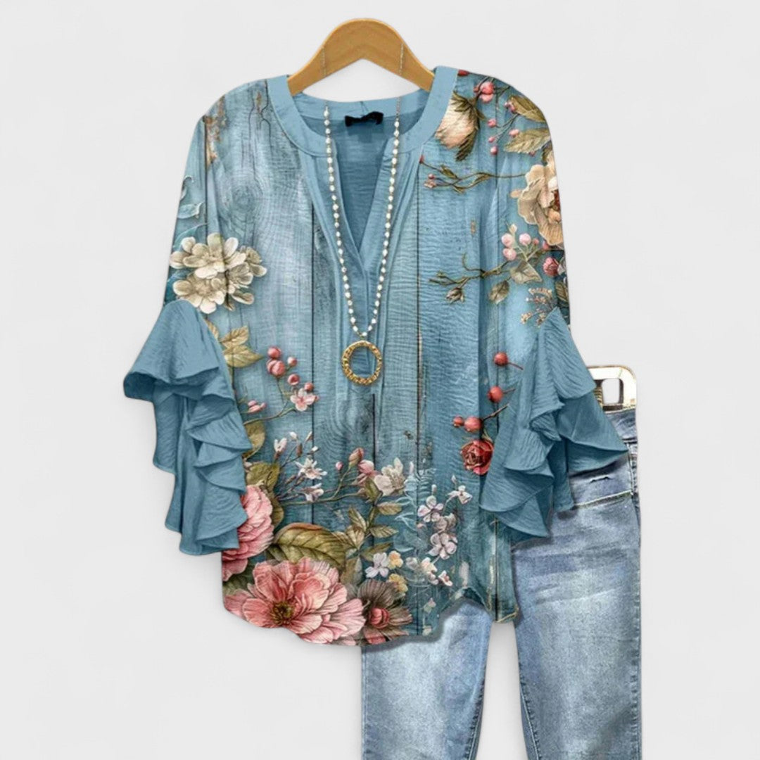Lightweight Blouse Women Airy Feminine Casual Everyday Summer Top