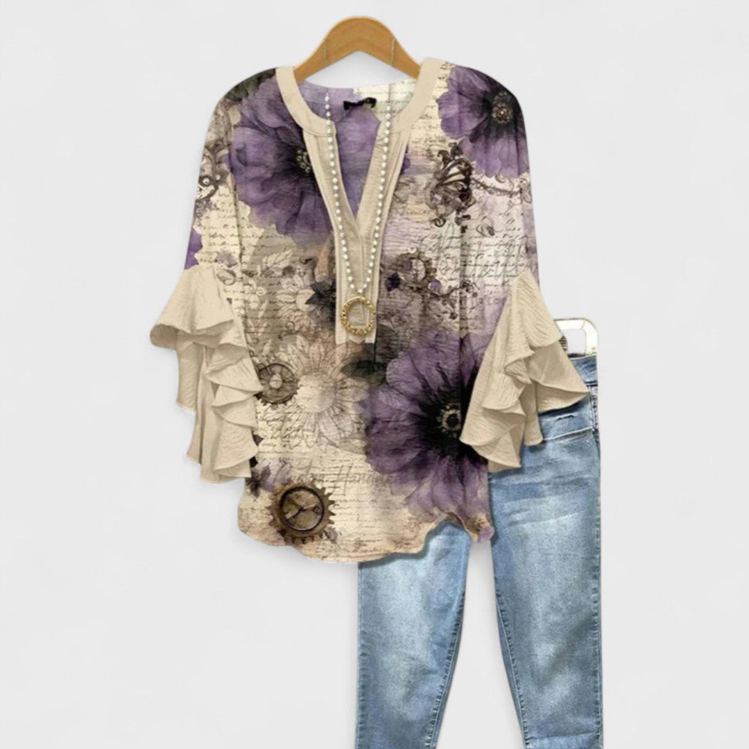 Lightweight Blouse Women Airy Feminine Casual Everyday Summer Top