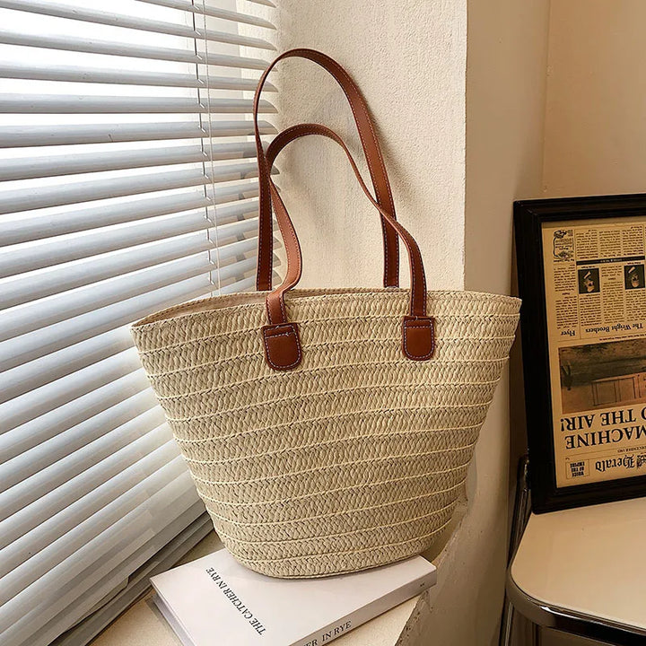 Woven Straw Oversized Shoulder Tote Bag Women