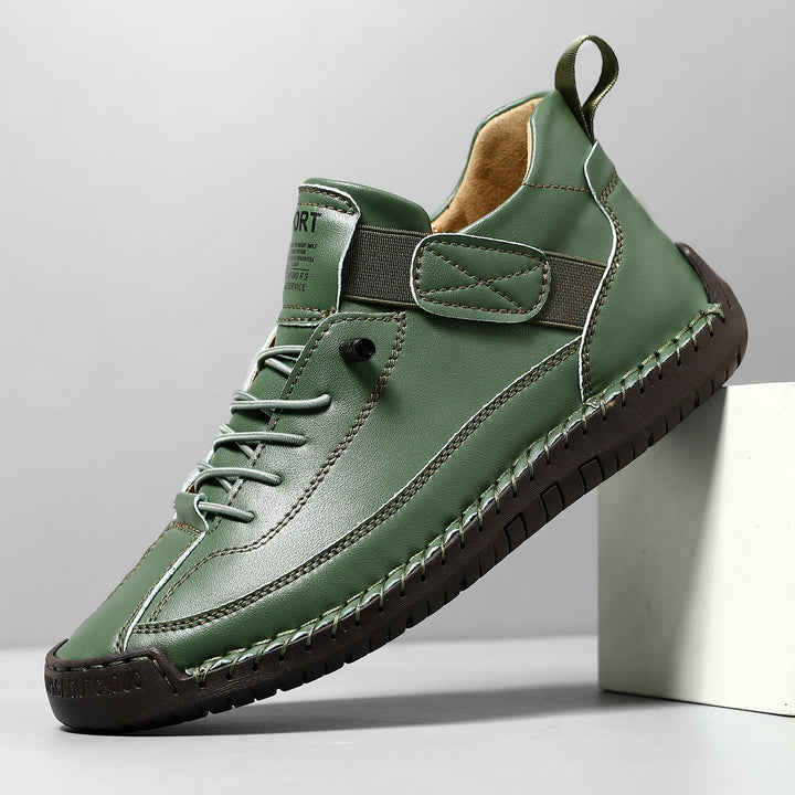 Womens Slip On Leather Sneakers with Arch Support
