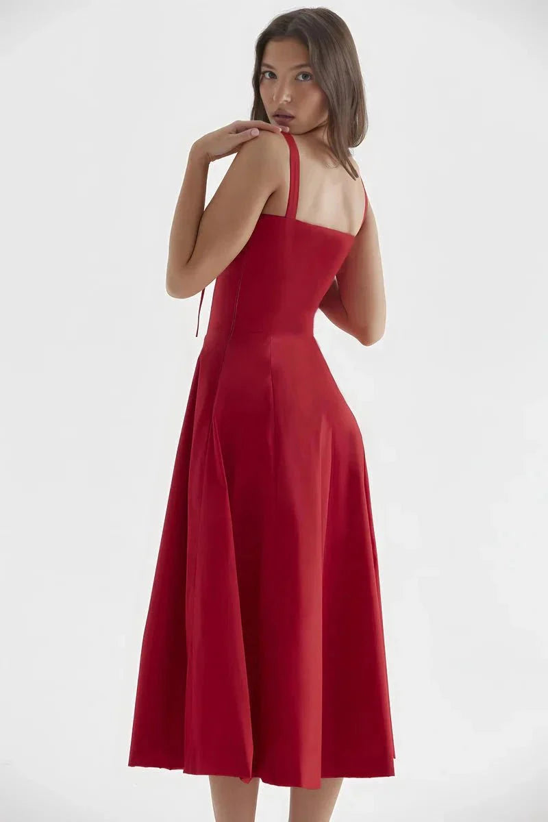 Floral Bustier Maxi Dress Women Corset Ruched Slit