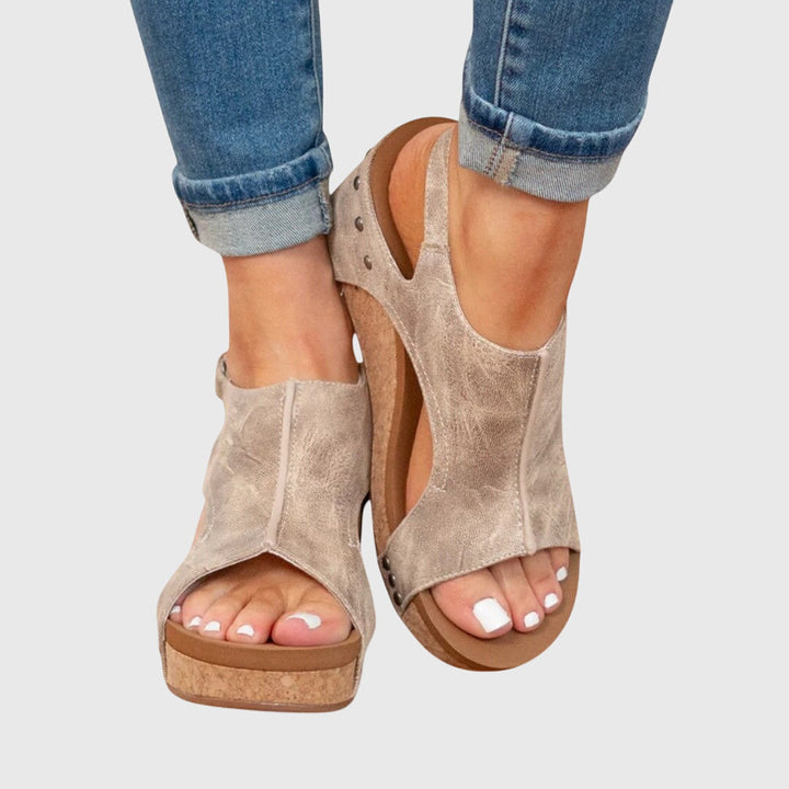 Orthopedic Wedge Sandals Women Adjustable Buckle Cushioned