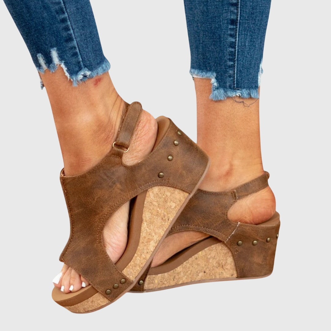Orthopedic Wedge Sandals Women Adjustable Buckle Cushioned