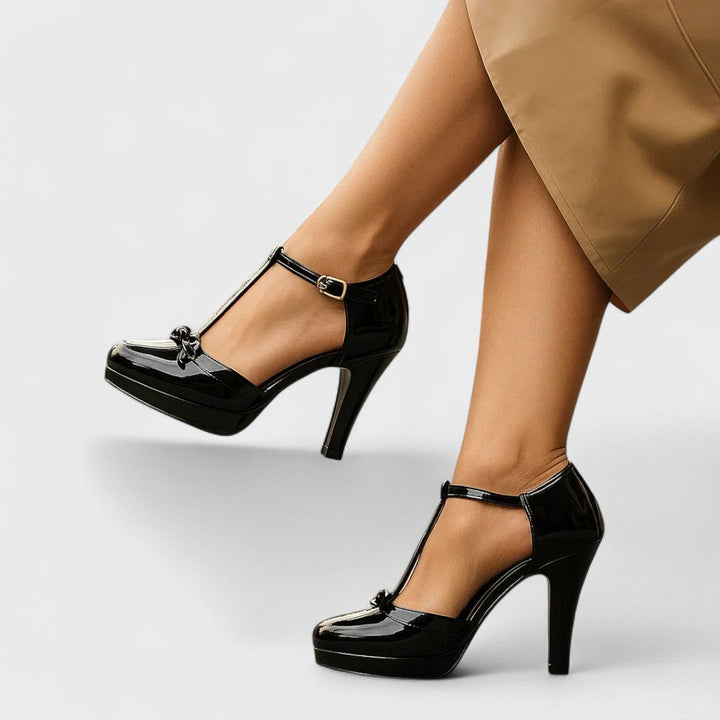 Orthopedic Heels Women Padded Insole Block Heel Comfort