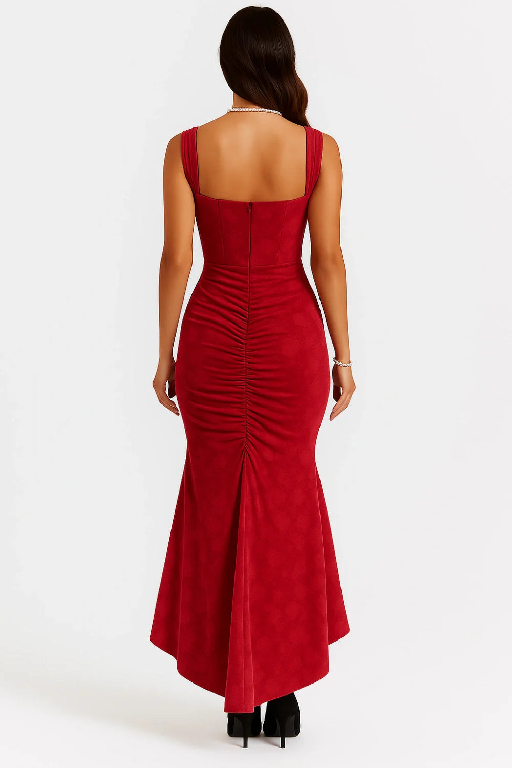 Rose Print Georgette Maxi Dress Cupped Lined