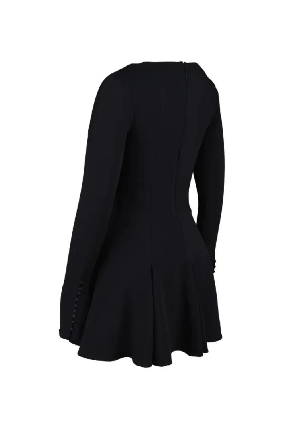 Structured Crepe Fit & Flare Dress Women - Black