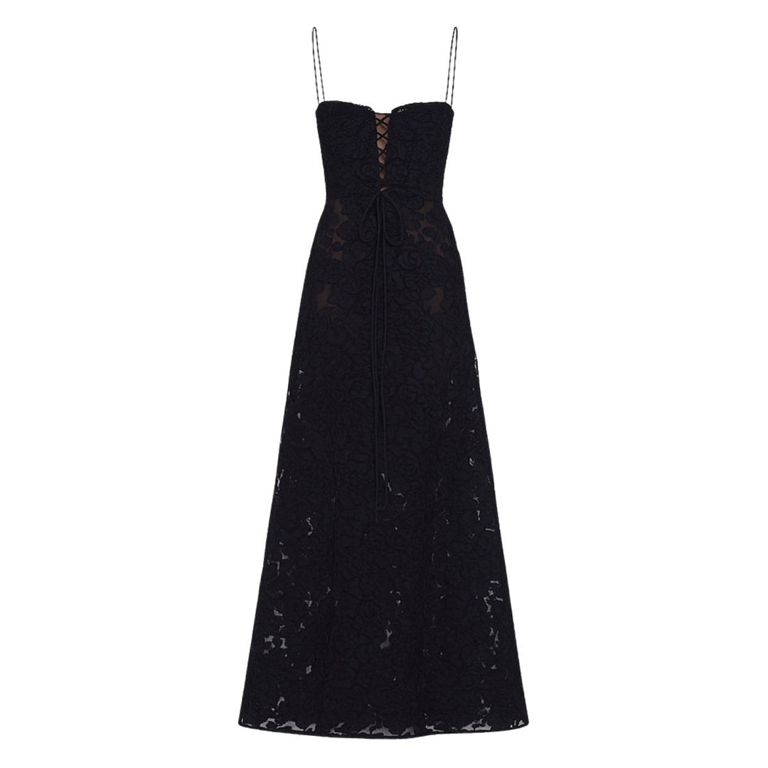 Floral Jacquard Corset Gown Women Formal