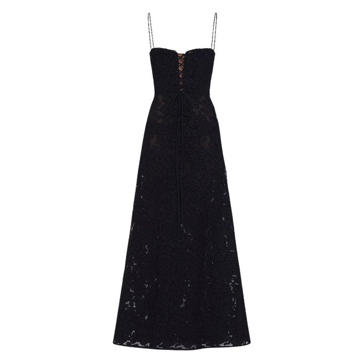 Floral Jacquard Corset Gown Women Formal