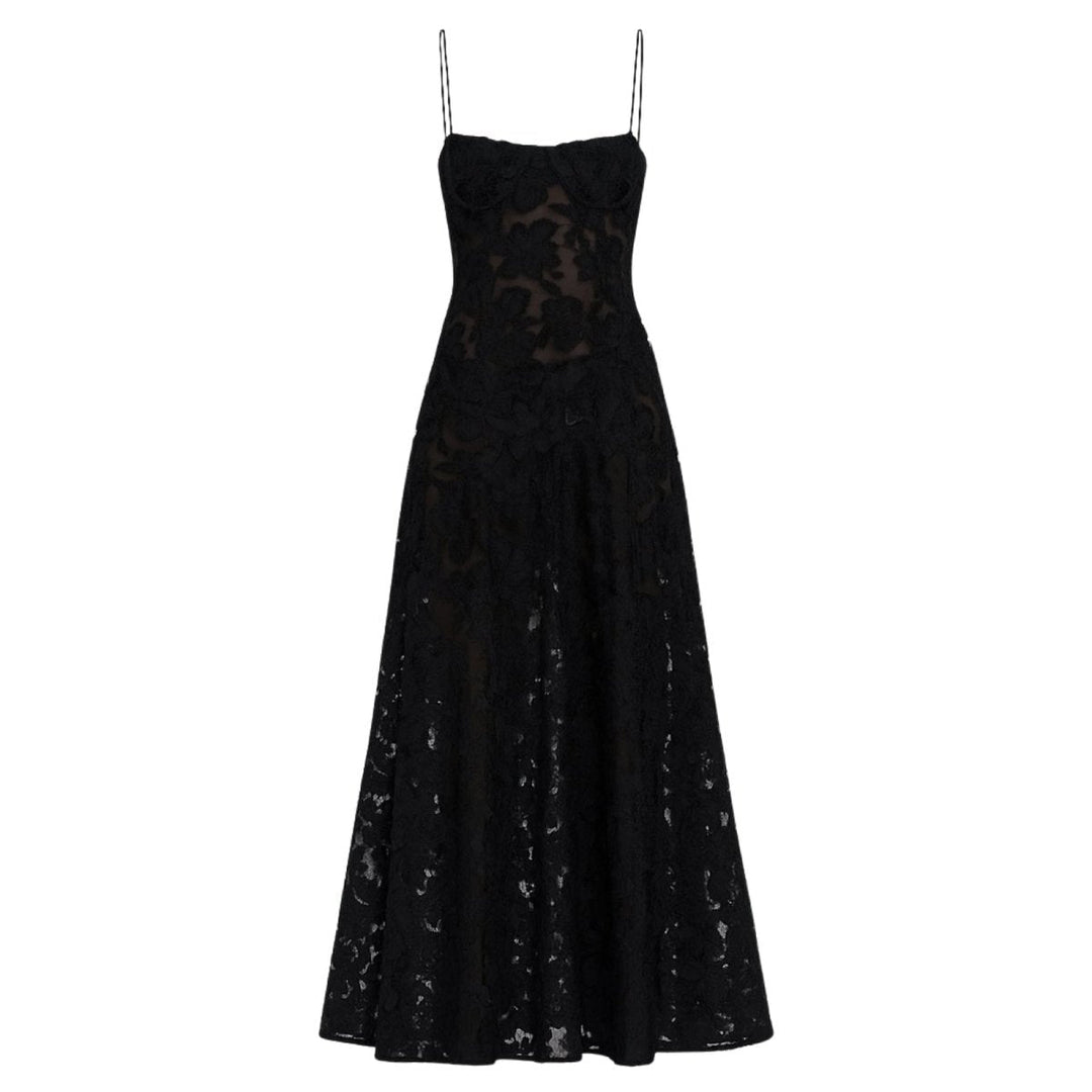 Floral Jacquard Corset Gown Women Formal
