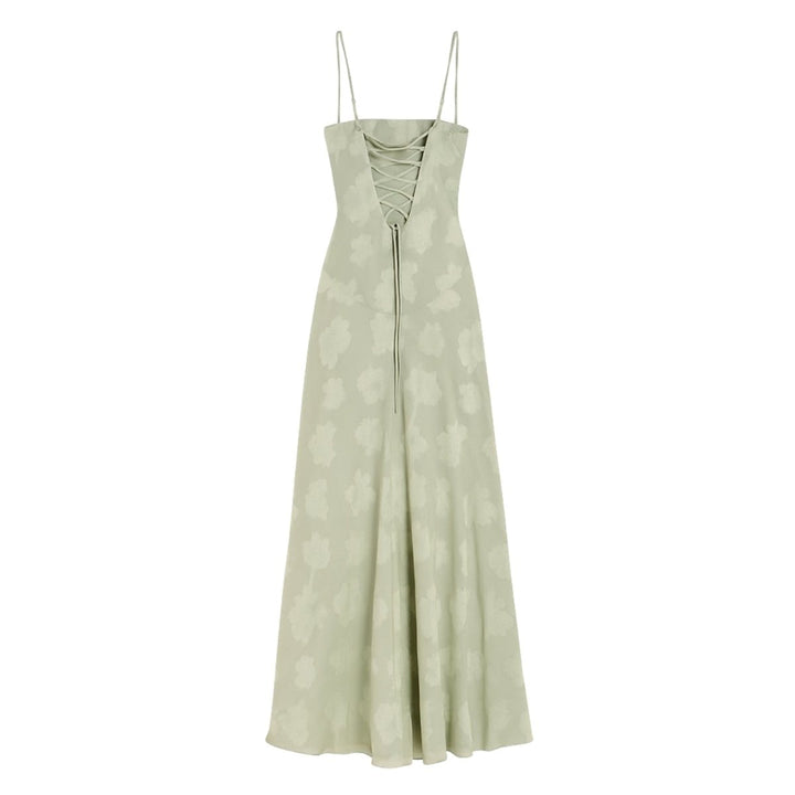 Floral Jacquard Corset Gown Women Formal