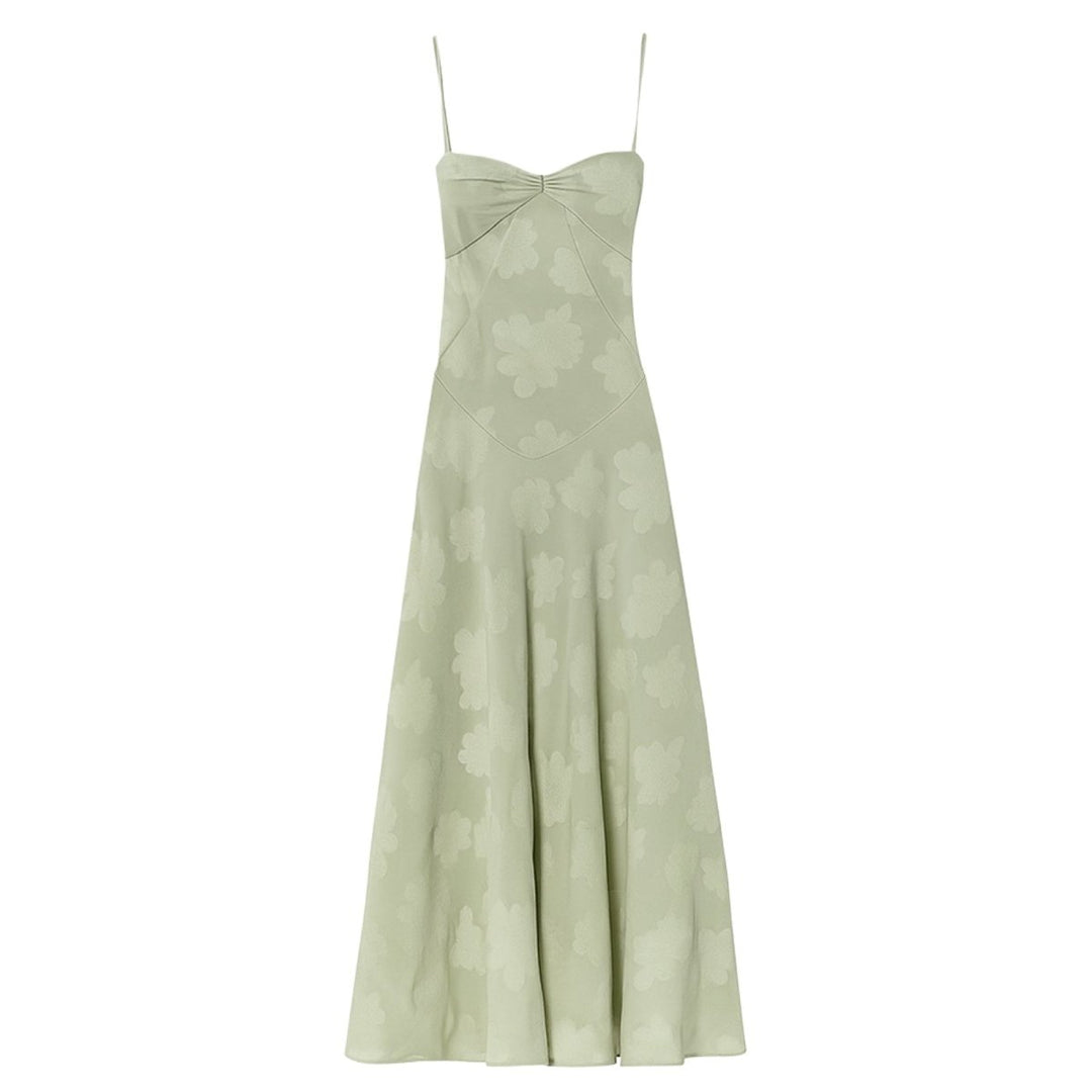 Floral Jacquard Corset Gown Women Formal