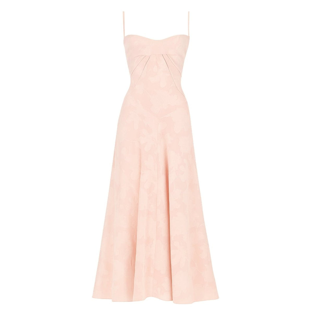 Floral Jacquard Corset Gown Women Formal