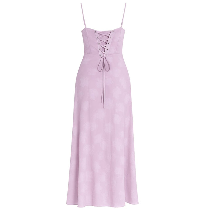 Floral Jacquard Corset Gown Women Formal