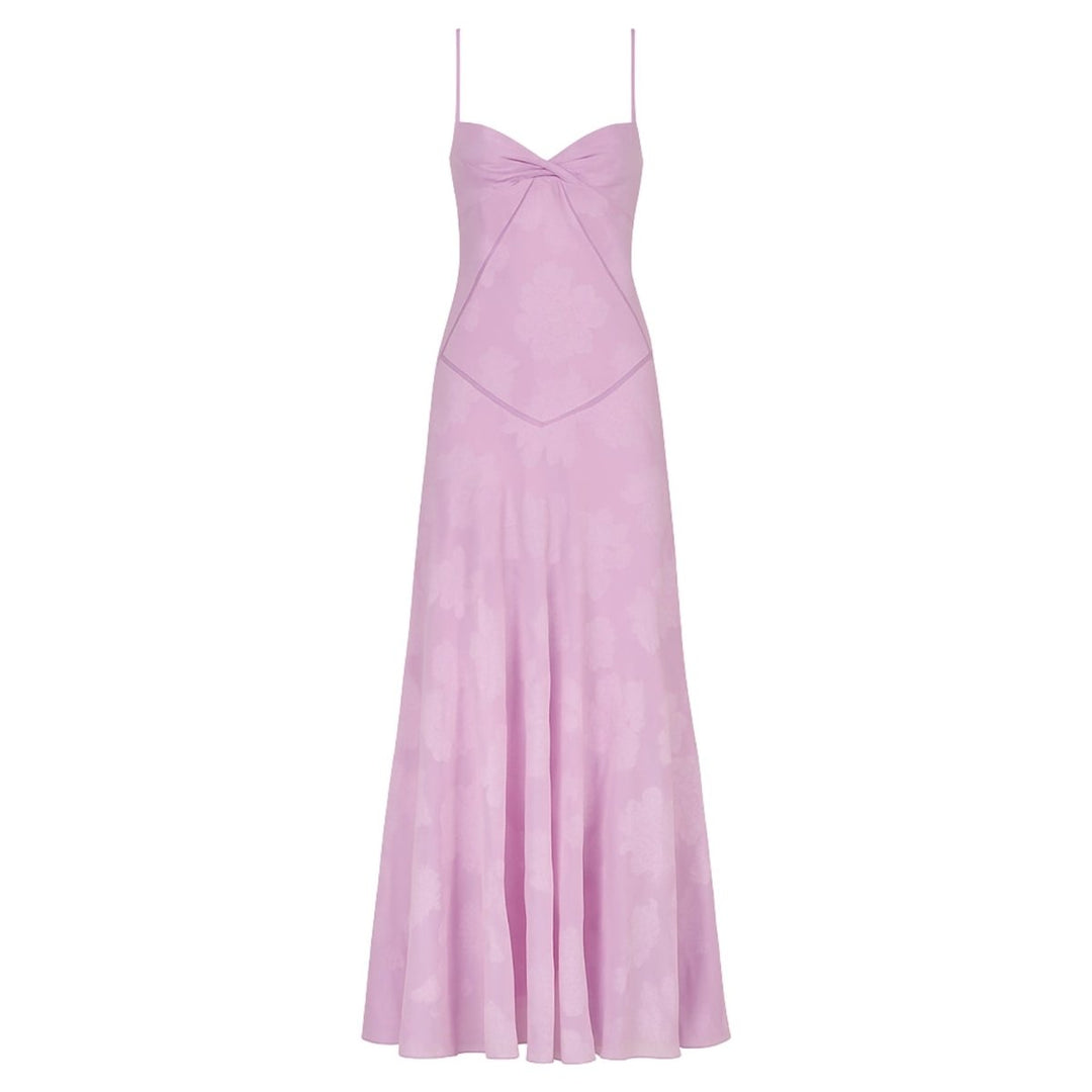Floral Jacquard Corset Gown Women Formal