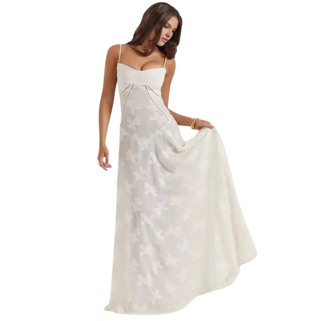 Floral Jacquard Corset Gown Women Formal