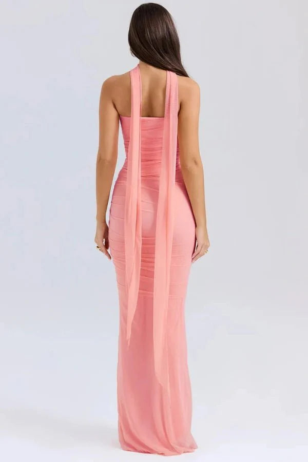 Mesh Corset Mini Dress Strapless Boned Women