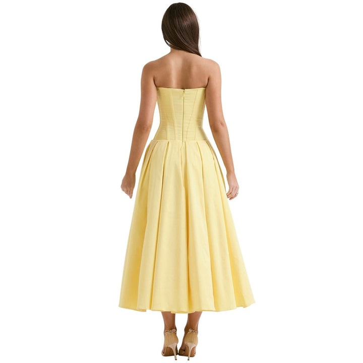 Ballgown Mini Dress Women Boned Bodice Voluminous Skirt