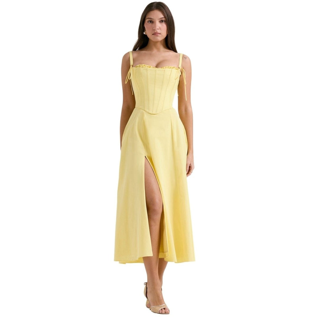 Ballgown Mini Dress Women Boned Bodice Voluminous Skirt