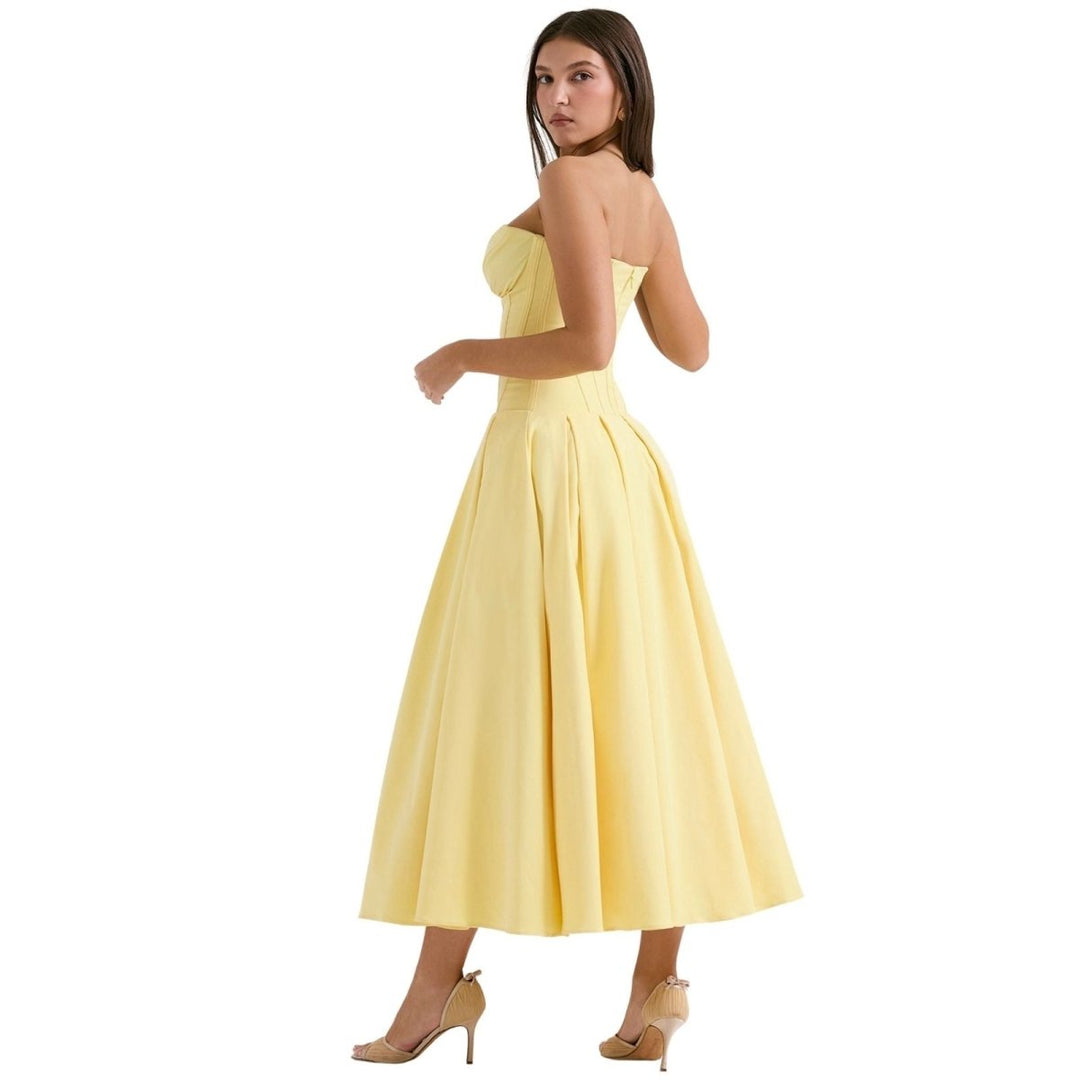 Ballgown Mini Dress Women Boned Bodice Voluminous Skirt